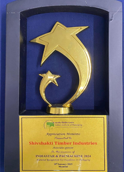 INDIASTAR & PACMACHINE Award Trophy 2024 Appreciation Memento