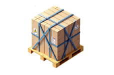 Warehouse wooden pallets